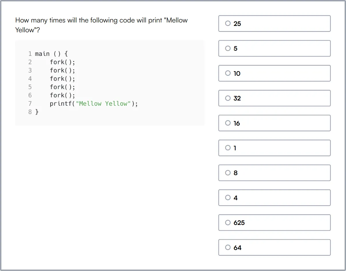 Linux Online Test sample question