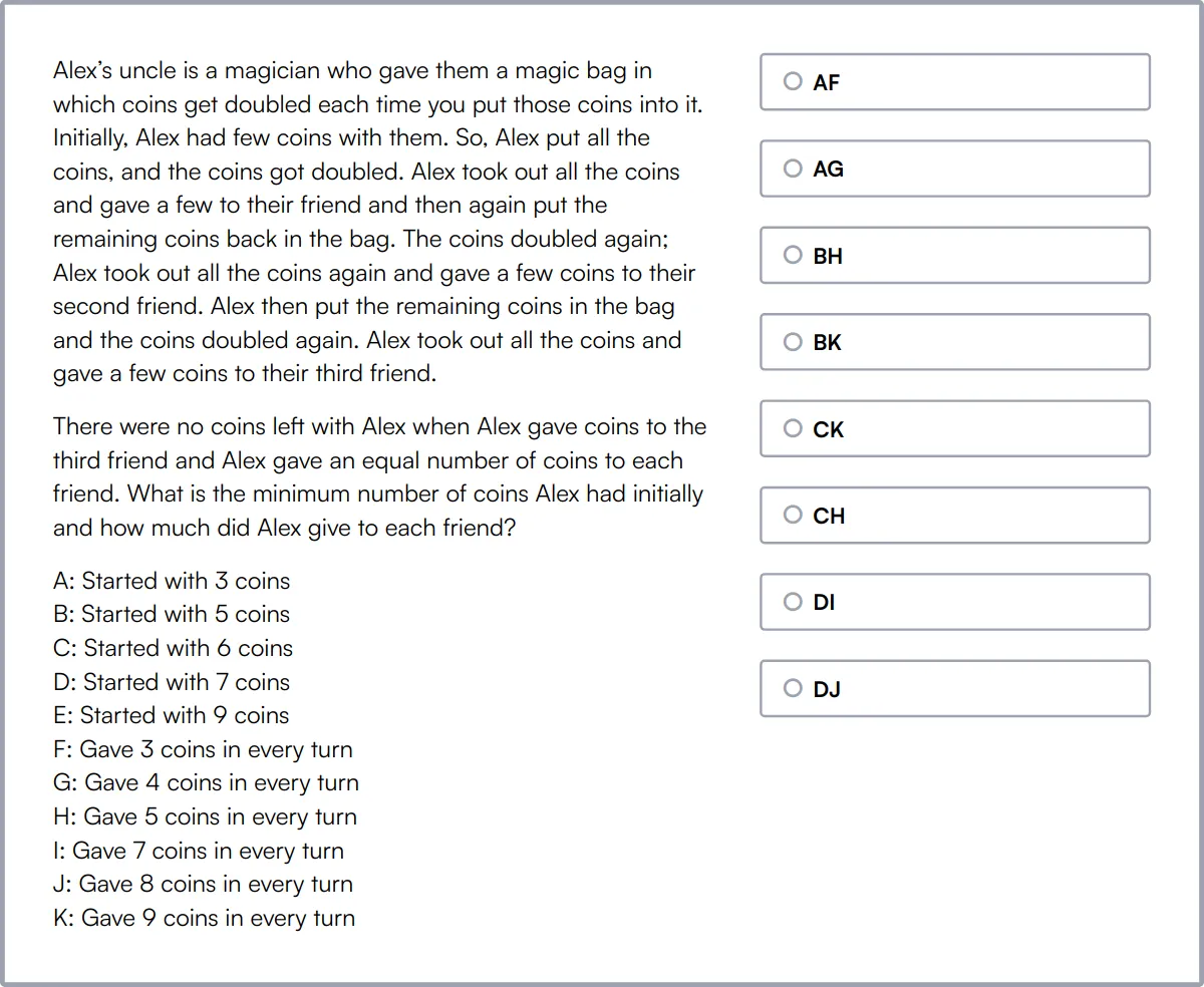 Numerical Reasoning Test sample question