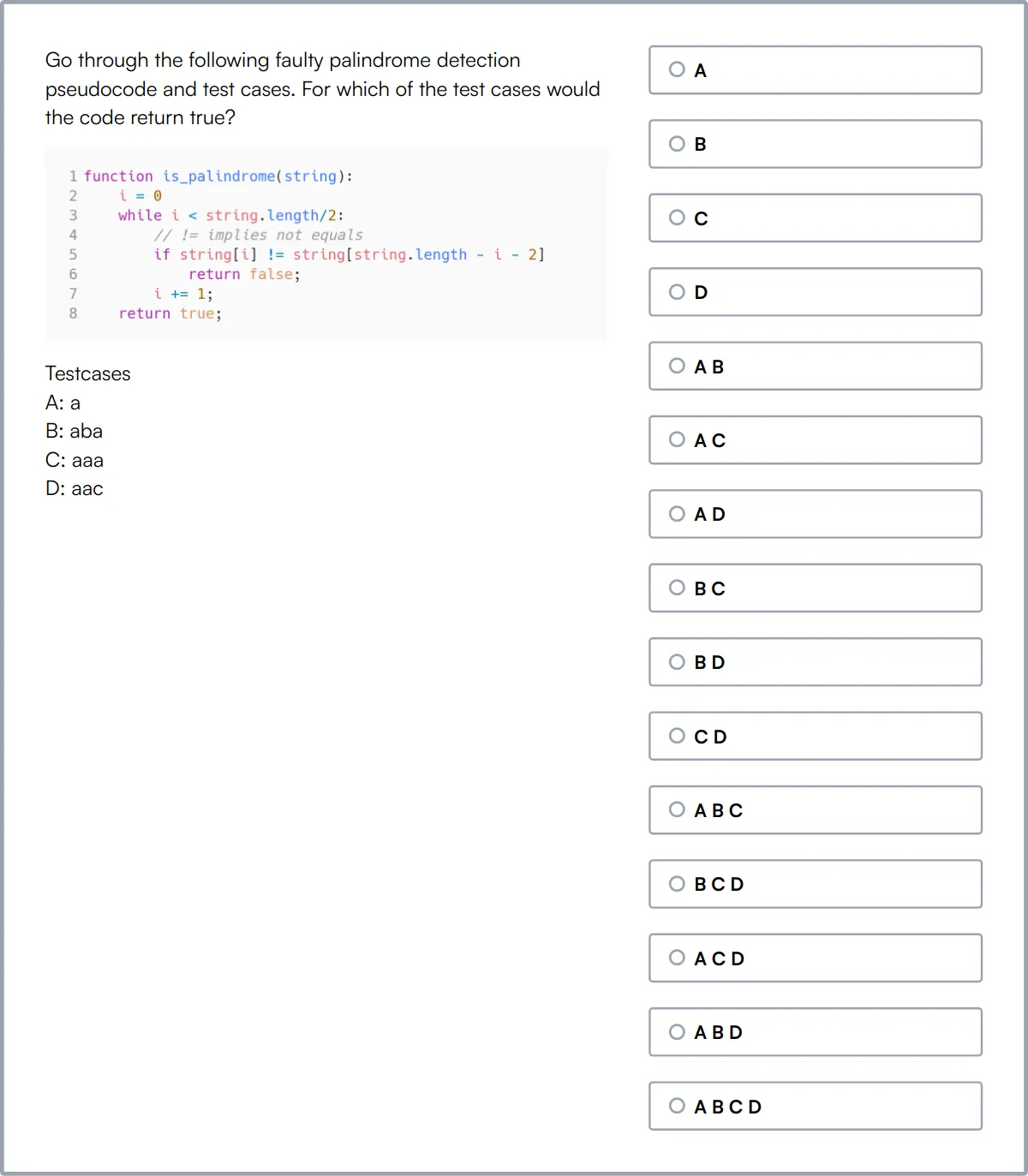 Technical Aptitude & Python Test sample question