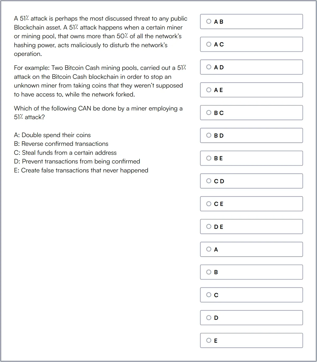 Business Analyst Excel Test sample question