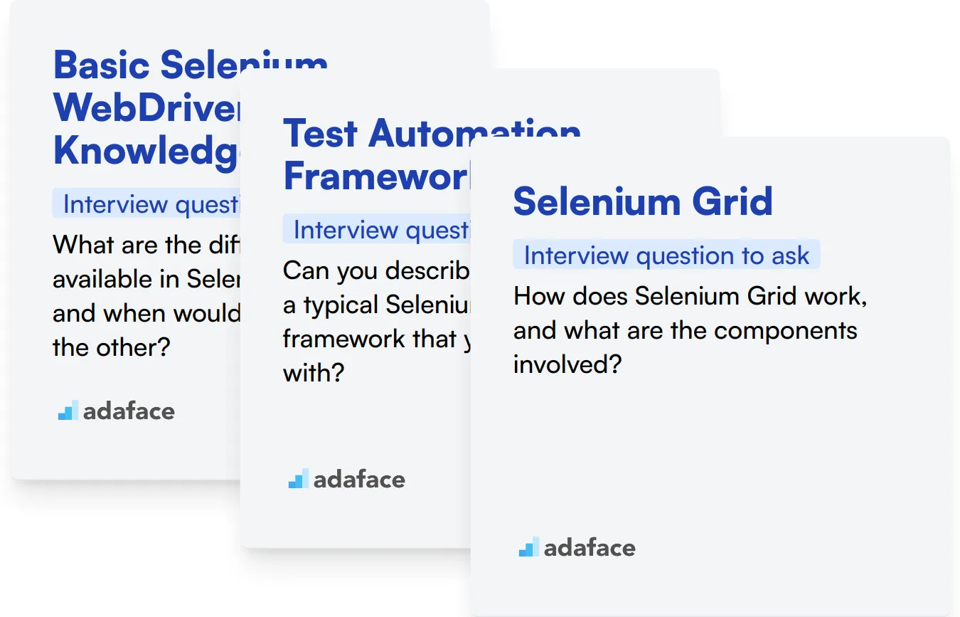 60 Selenium interview questions - Adaface