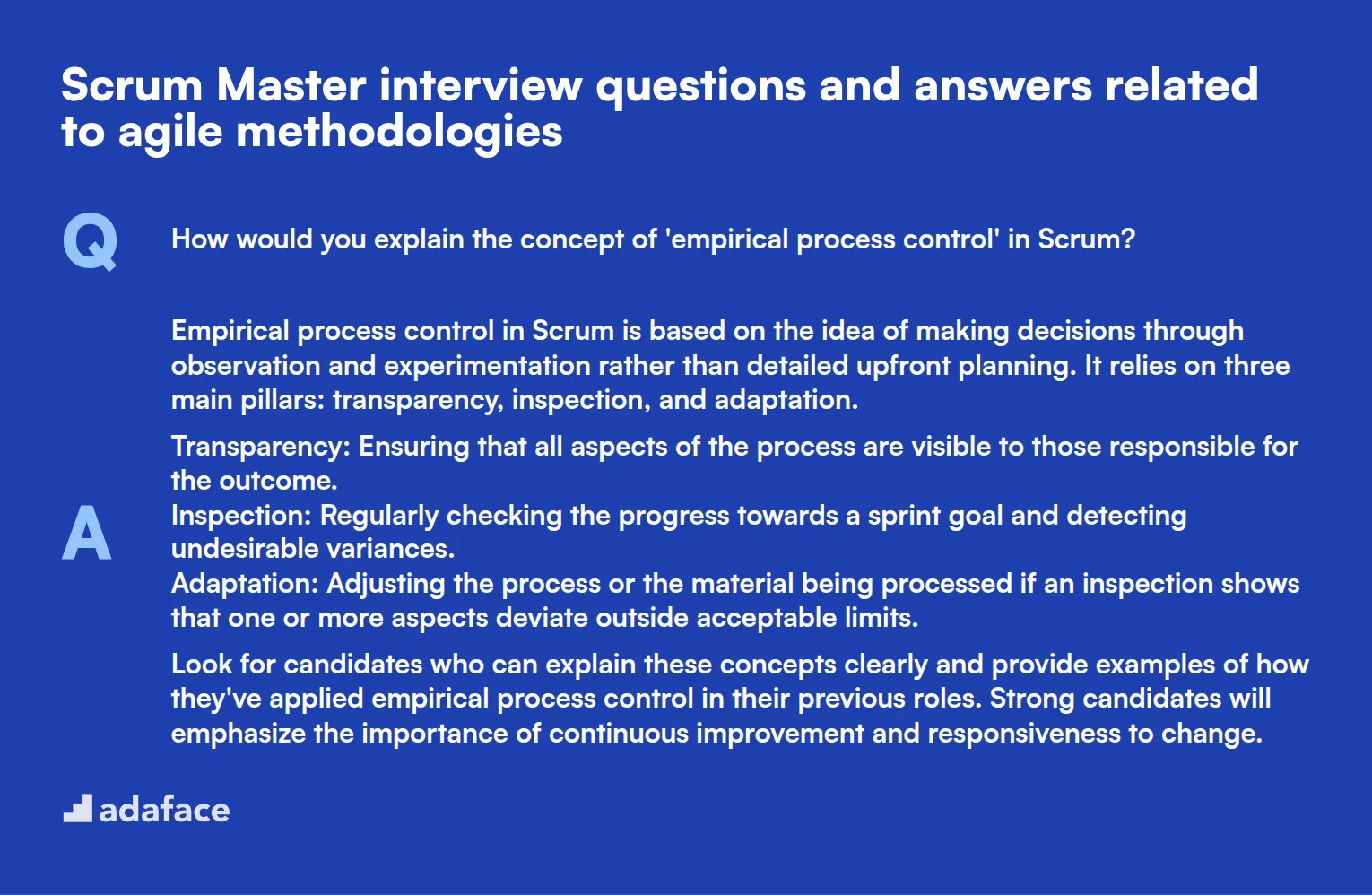 7 Scrum Master interview questions and answers related to agile methodologies