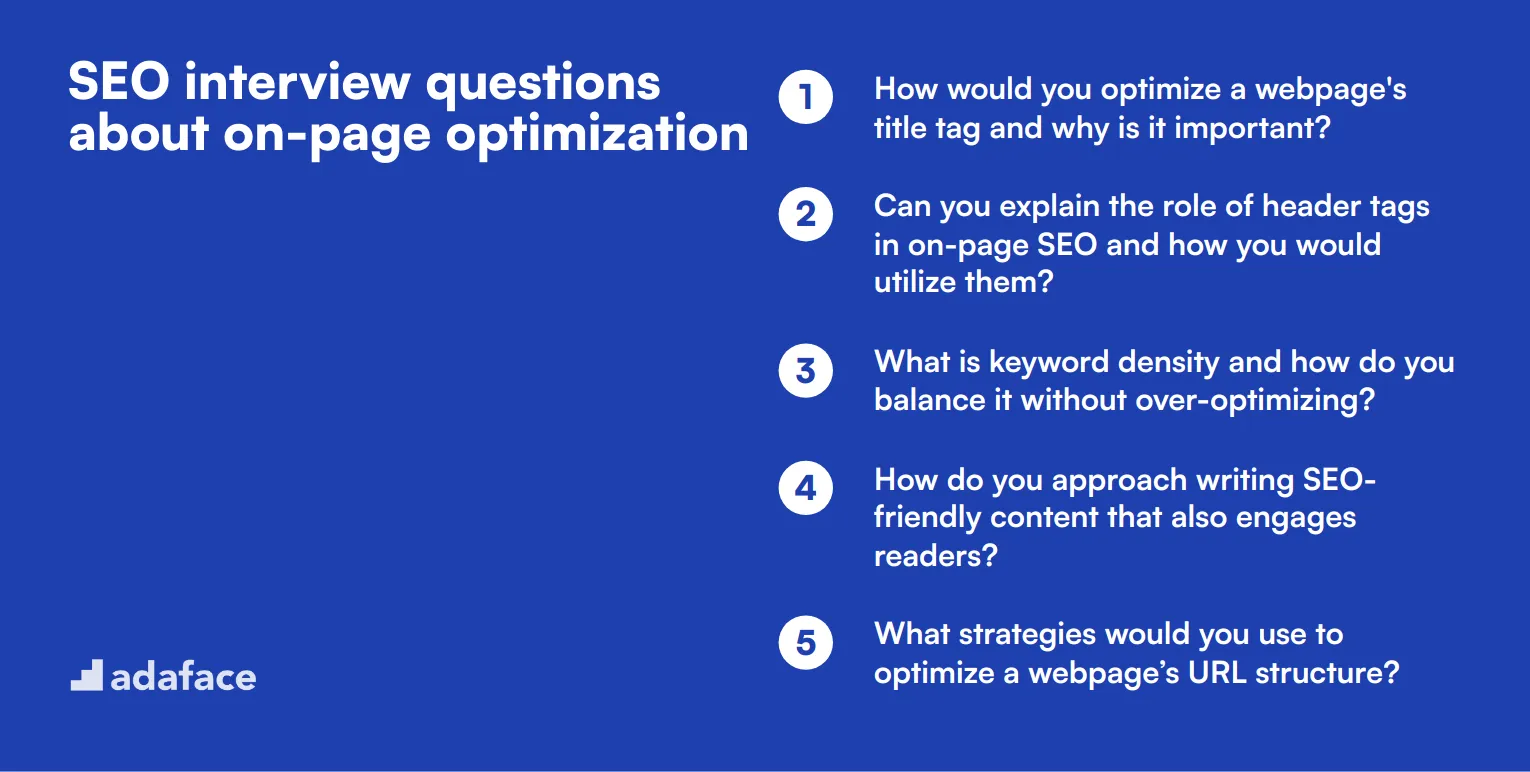 14 SEO interview questions about on-page optimization