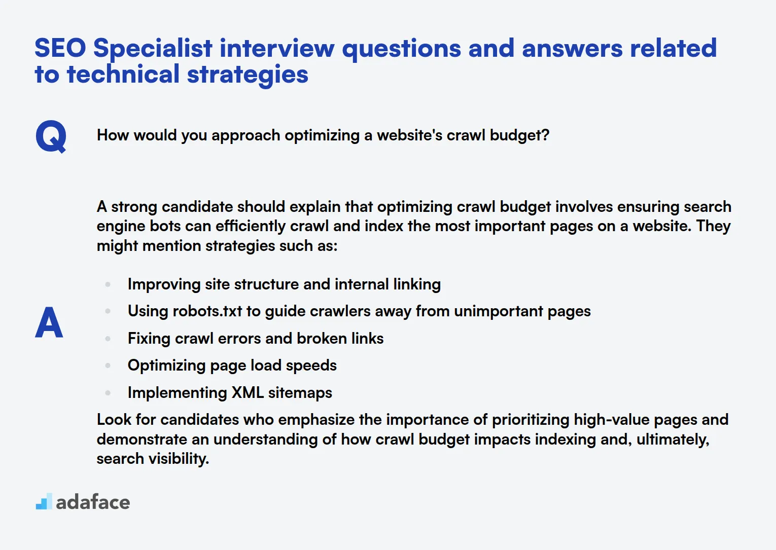 9 preguntas y respuestas de entrevistas para especialistas en SEO relacionadas con estrategias técnicas
