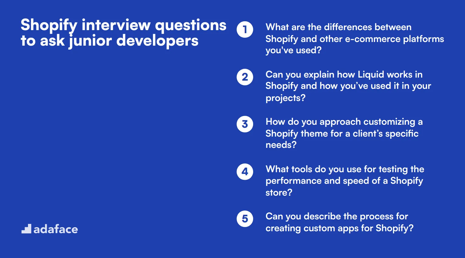 21 Shopify interview questions to ask junior developers