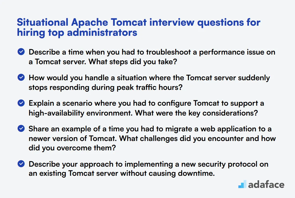 10 situational Apache Tomcat interview questions for hiring top administrators