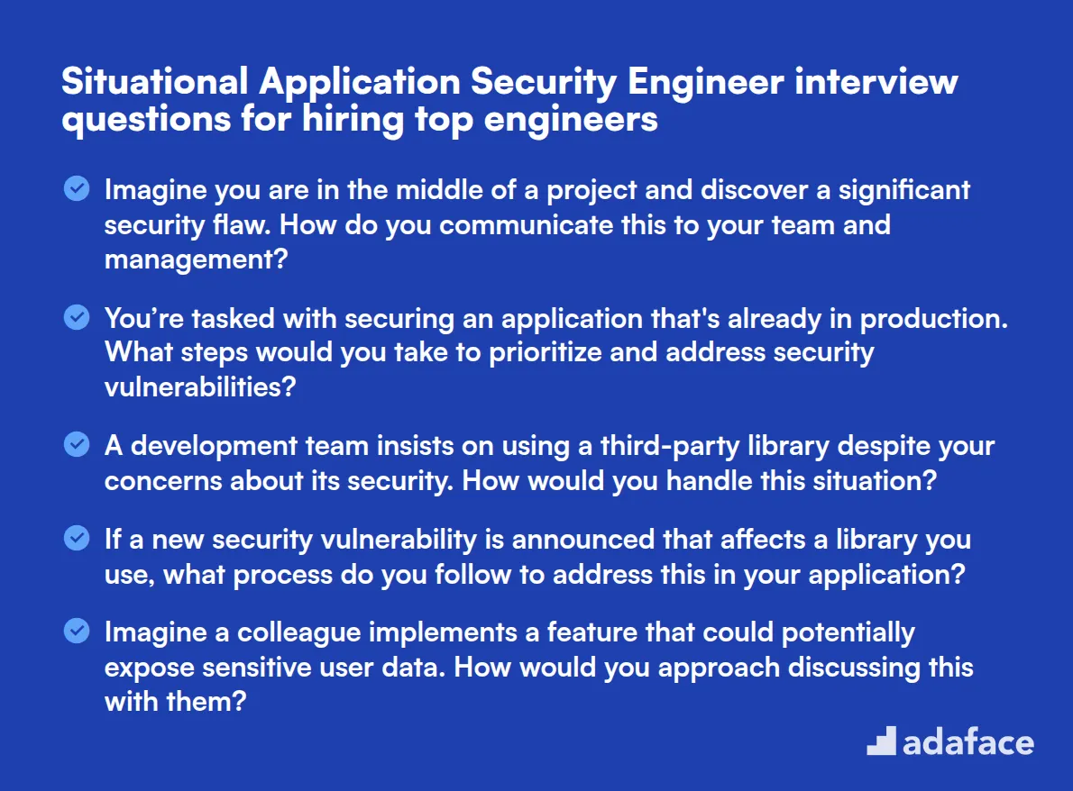12 situational Application Security Engineer interview questions for hiring top engineers