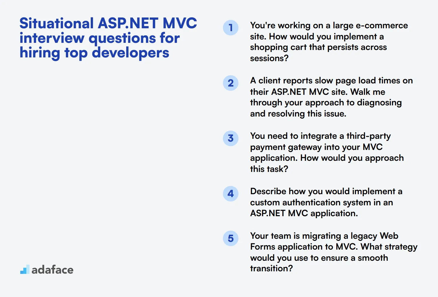 9 situational ASP.NET MVC interview questions for hiring top developers