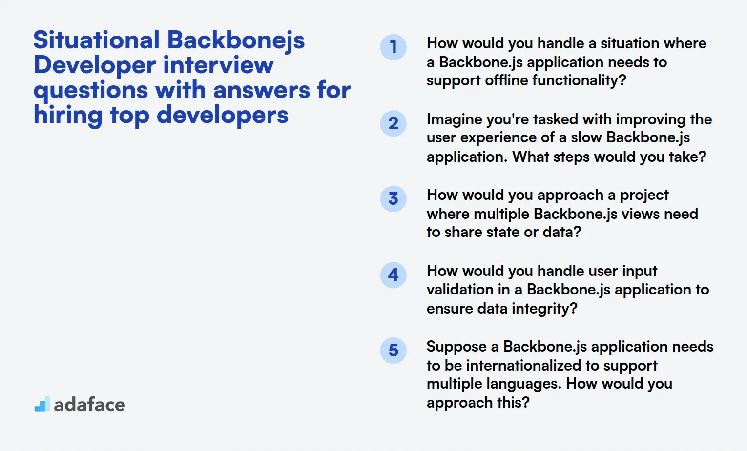 7 situational Backbonejs Developer interview questions with answers for hiring top developers