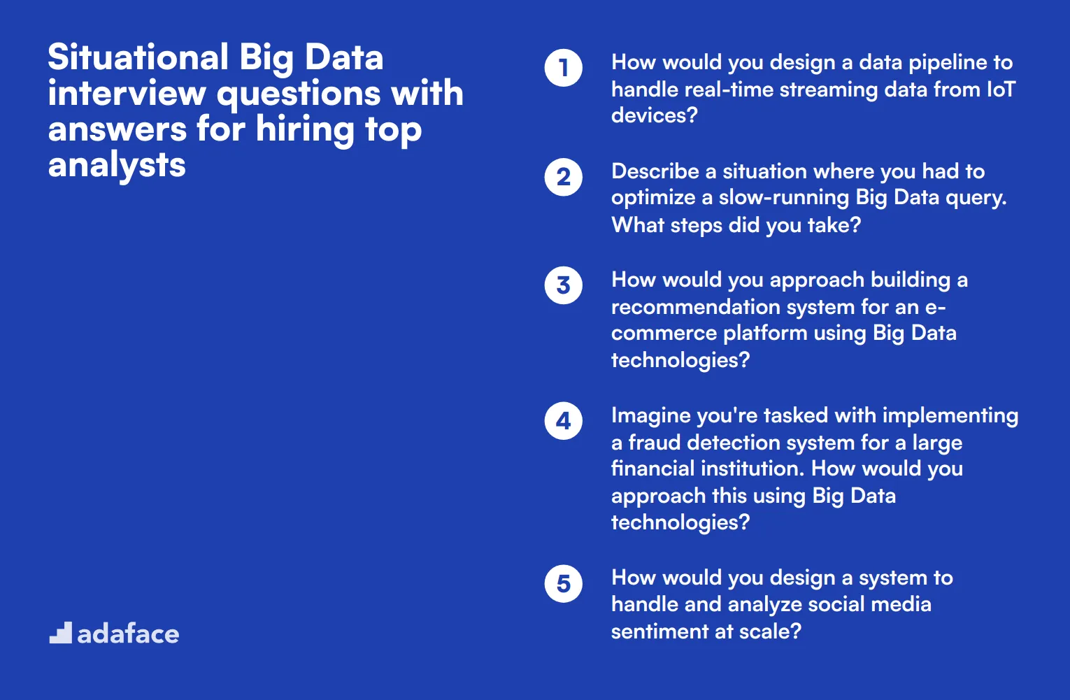 5 situational Big Data interview questions with answers for hiring top analysts