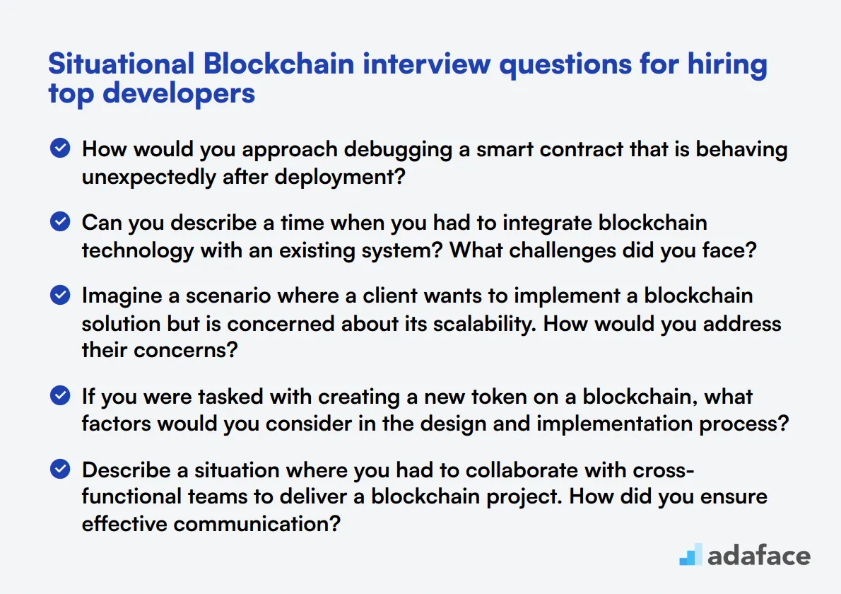 10 situational Blockchain interview questions for hiring top developers