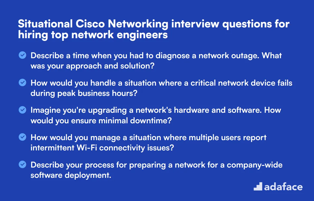 14 situational Cisco Networking interview questions for hiring top network engineers