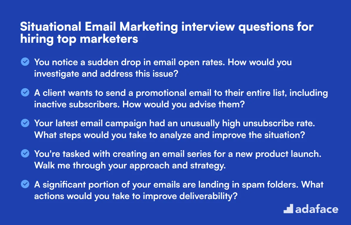 10 situational Email Marketing interview questions for hiring top marketers