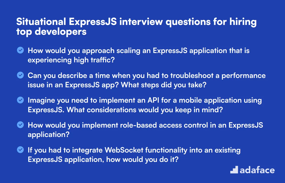 10 situational ExpressJS interview questions for hiring top developers