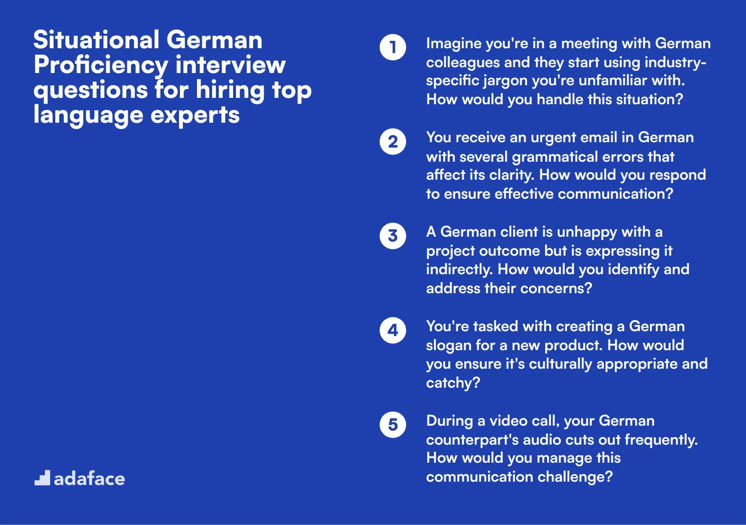 10 situational German Proficiency interview questions for hiring top language experts