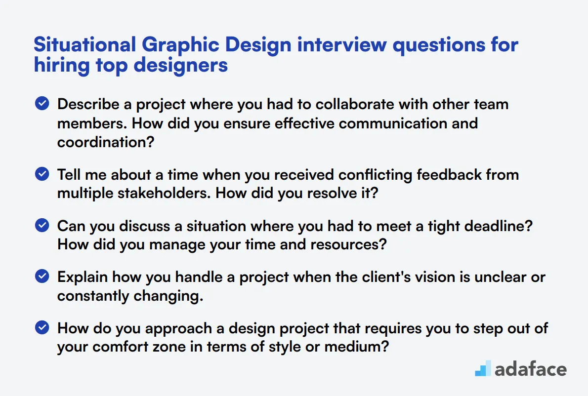 10 situational Graphic Design interview questions for hiring top designers