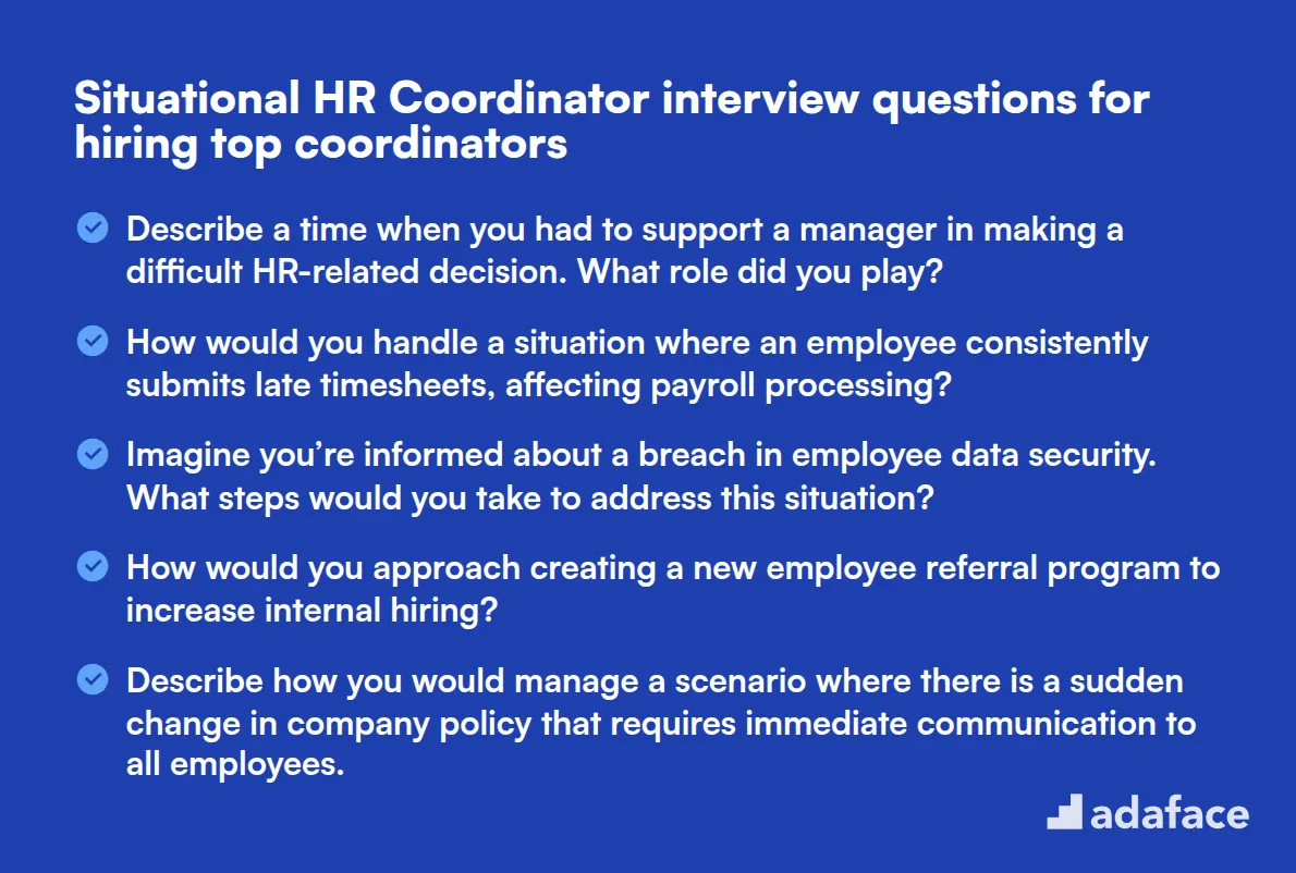 9 preguntas situacionales de entrevista para coordinadores de RRHH para contratar a los mejores coordinadores