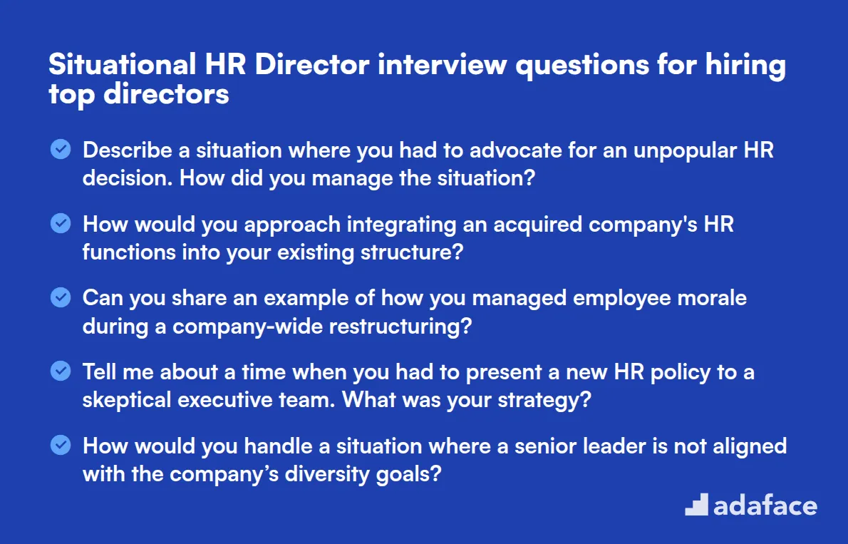 10 preguntas situacionales para la entrevista de un Director de RRHH para contratar a los mejores directores