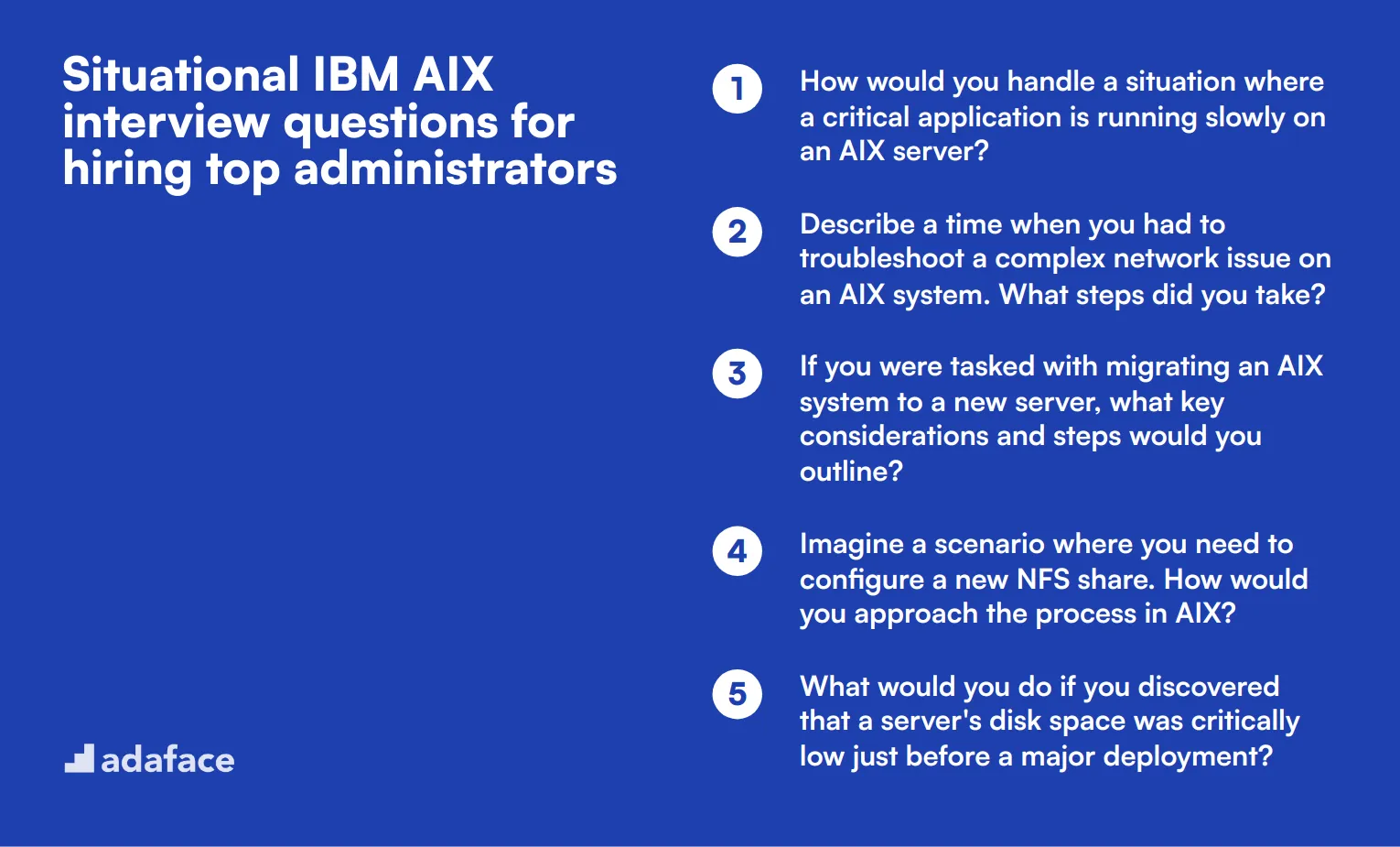 10 situational IBM AIX interview questions for hiring top administrators