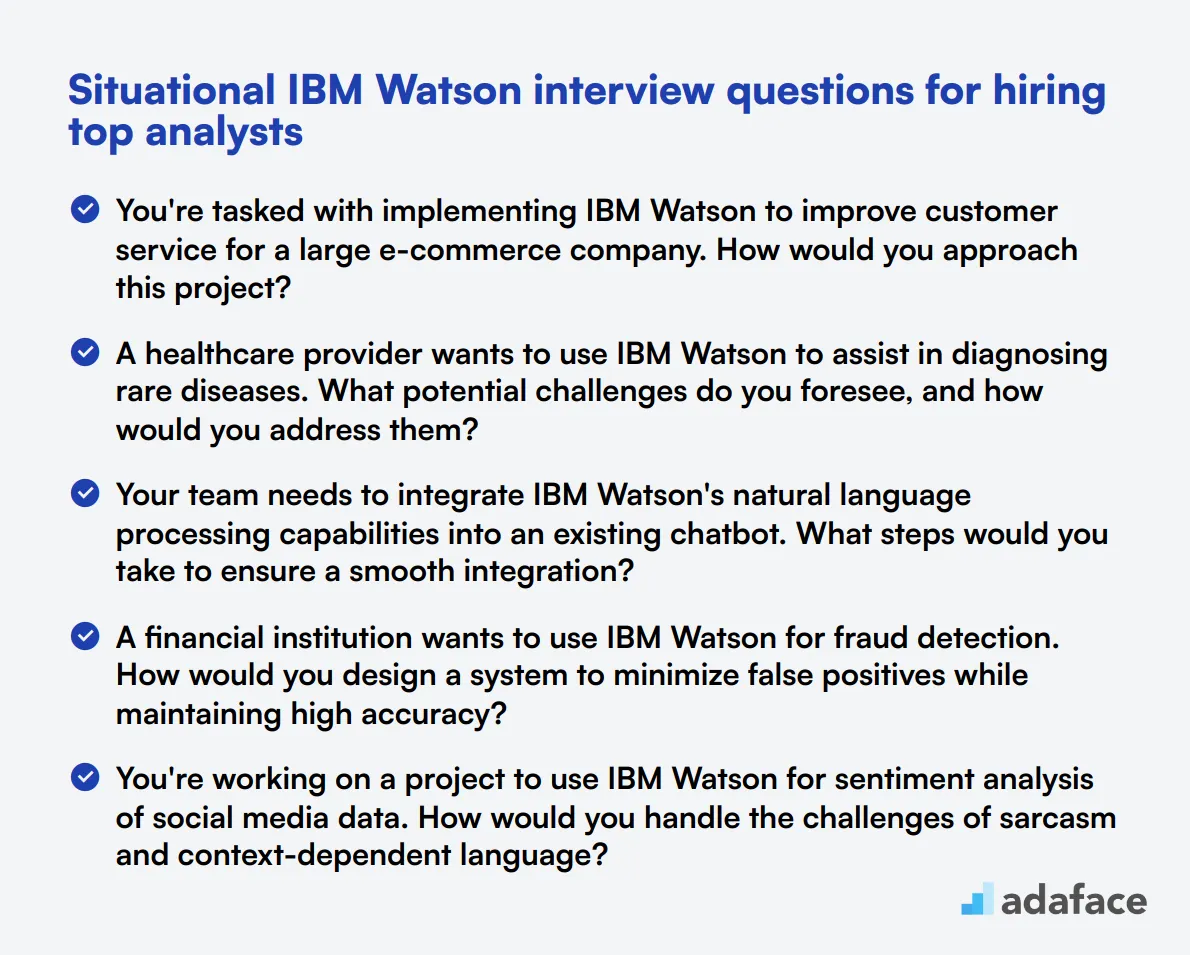 9 situational IBM Watson interview questions for hiring top analysts