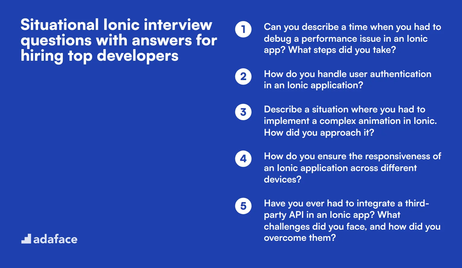 6 situational Ionic interview questions with answers for hiring top developers