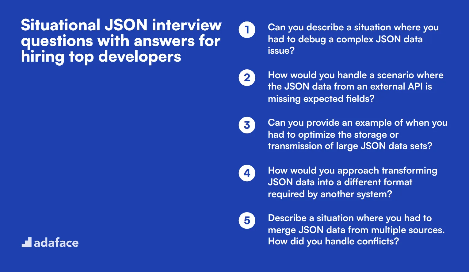 7 situational JSON interview questions with answers for hiring top developers