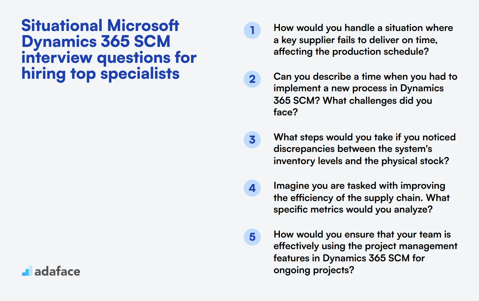 10 situational Microsoft Dynamics 365 SCM interview questions for hiring top specialists