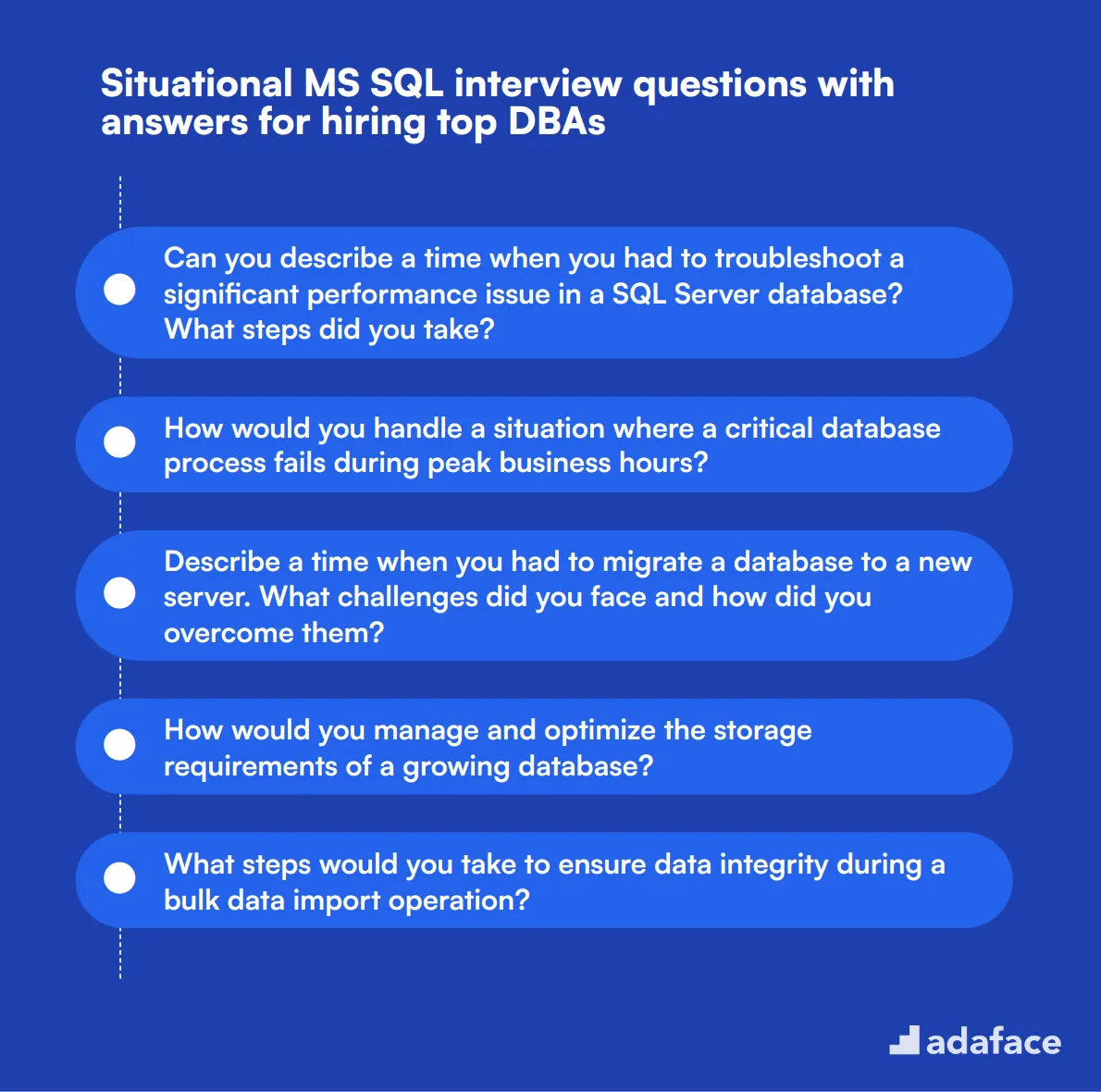 9 situational MS SQL interview questions with answers for hiring top DBAs