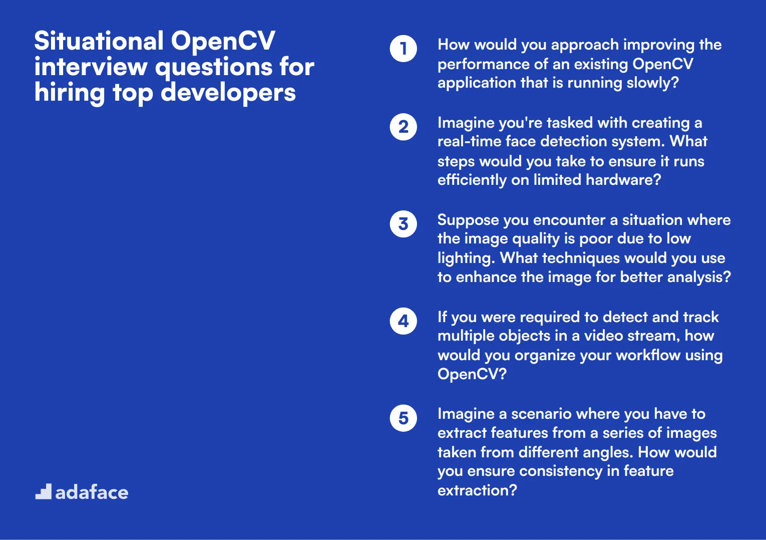 10 situational OpenCV interview questions for hiring top developers