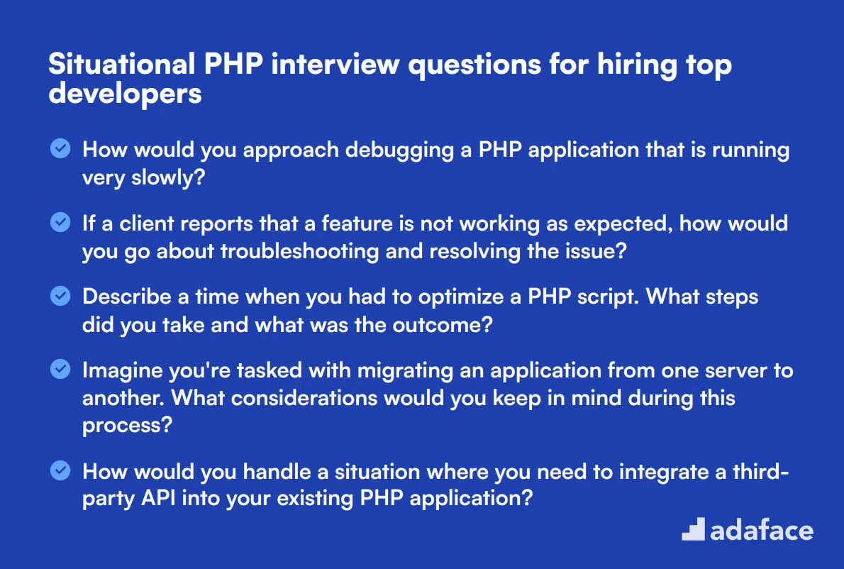 10 situational PHP interview questions for hiring top developers