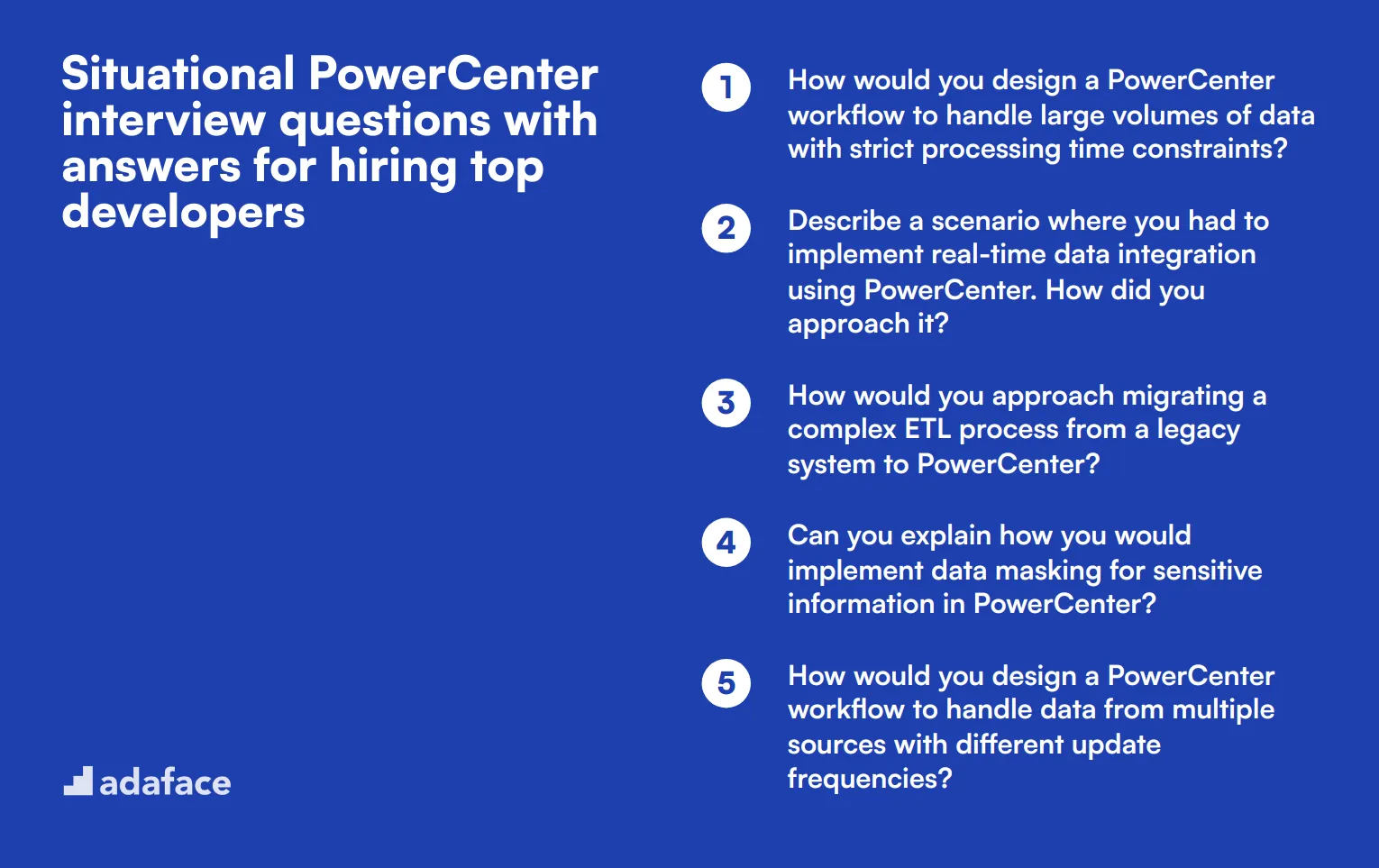 7 situational PowerCenter interview questions with answers for hiring top developers