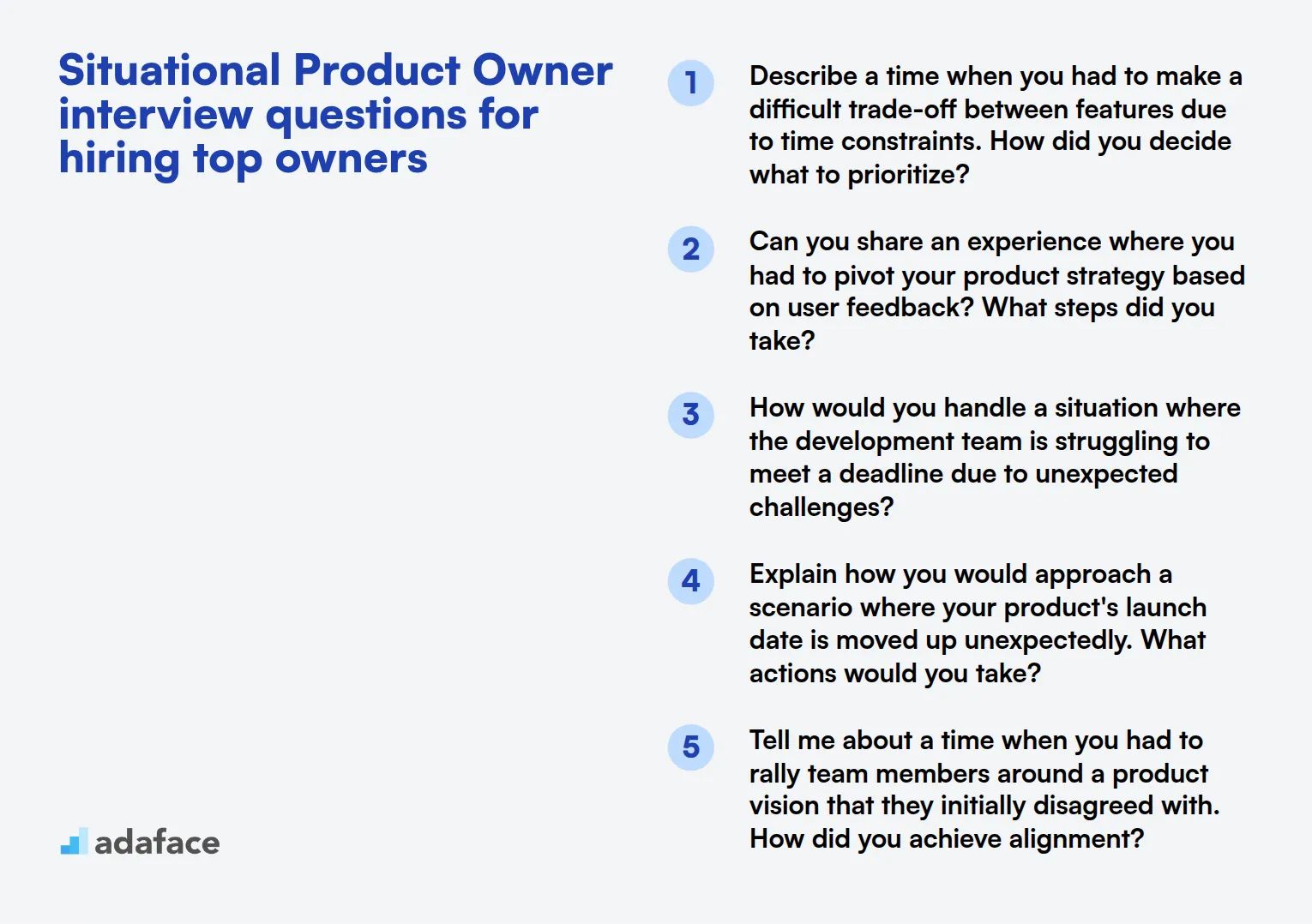 14 situational Product Owner interview questions for hiring top owners