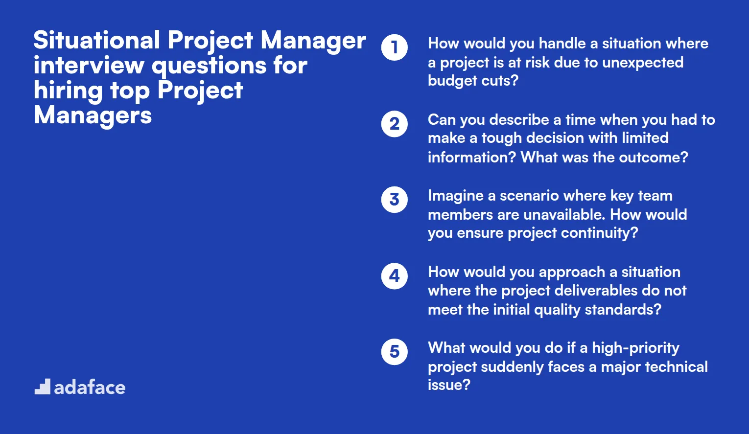 10 situational Project Manager interview questions for hiring top Project Managers
