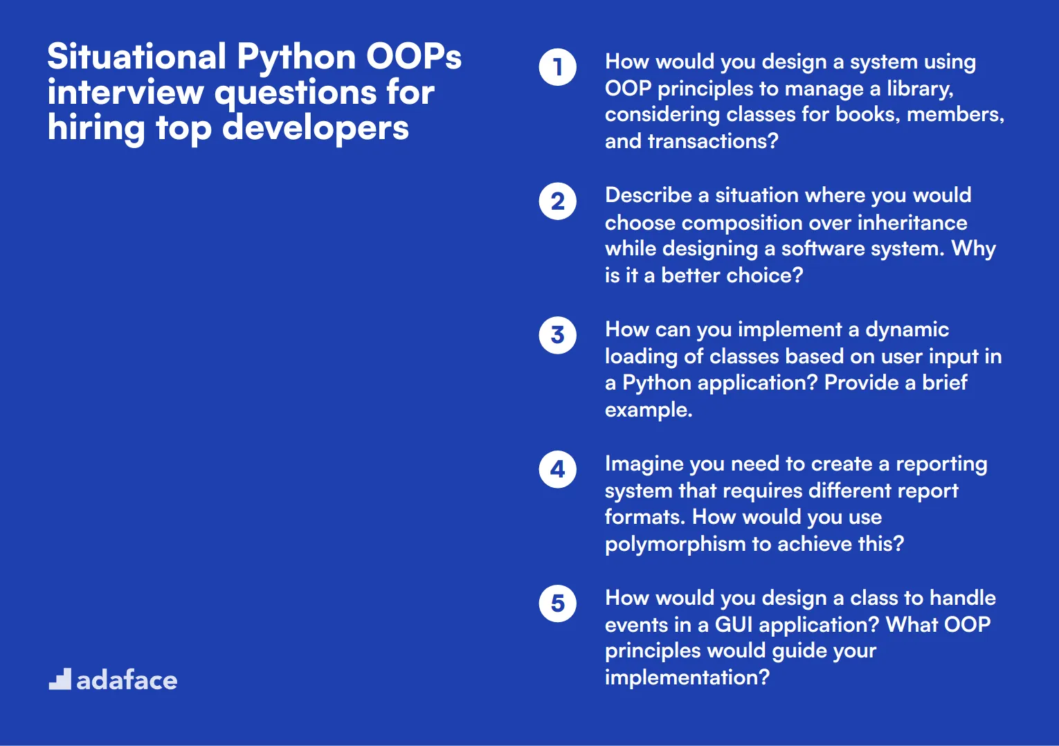 10 situational Python OOPs interview questions for hiring top developers