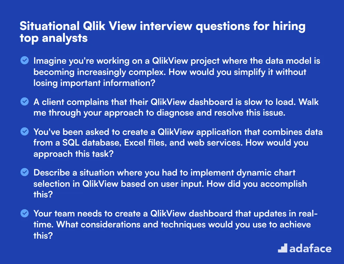 14 situational Qlik View interview questions for hiring top analysts