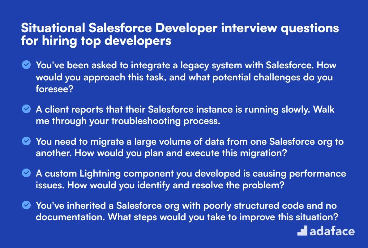 14 situational Salesforce Developer interview questions for hiring top developers