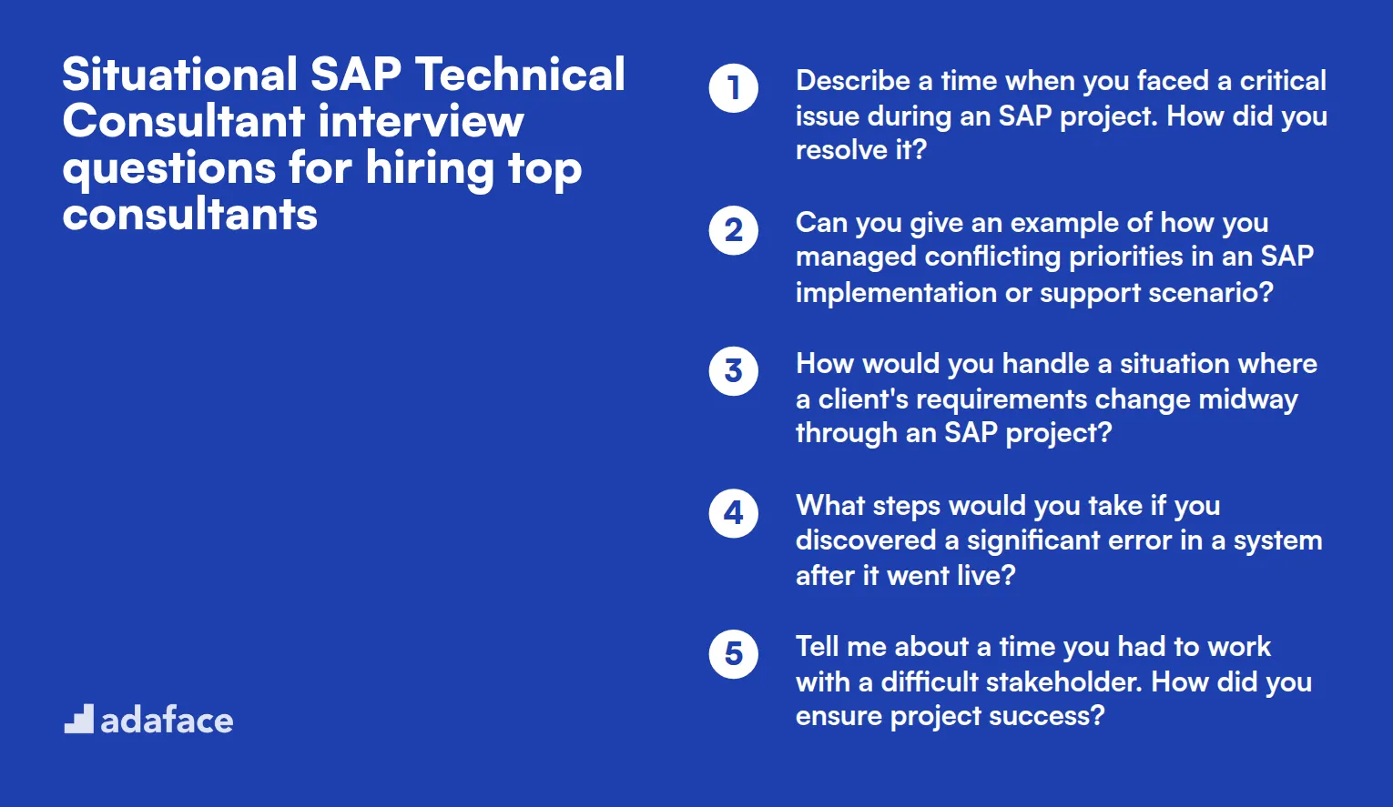 12 situational SAP Technical Consultant interview questions for hiring top consultants
