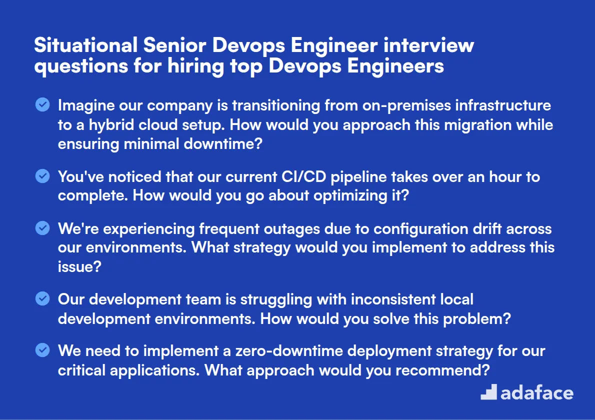 9 situational Senior Devops Engineer interview questions for hiring top Devops Engineers