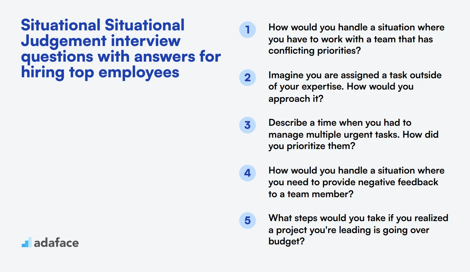 8 situational Situational Judgement interview questions with answers for hiring top employees