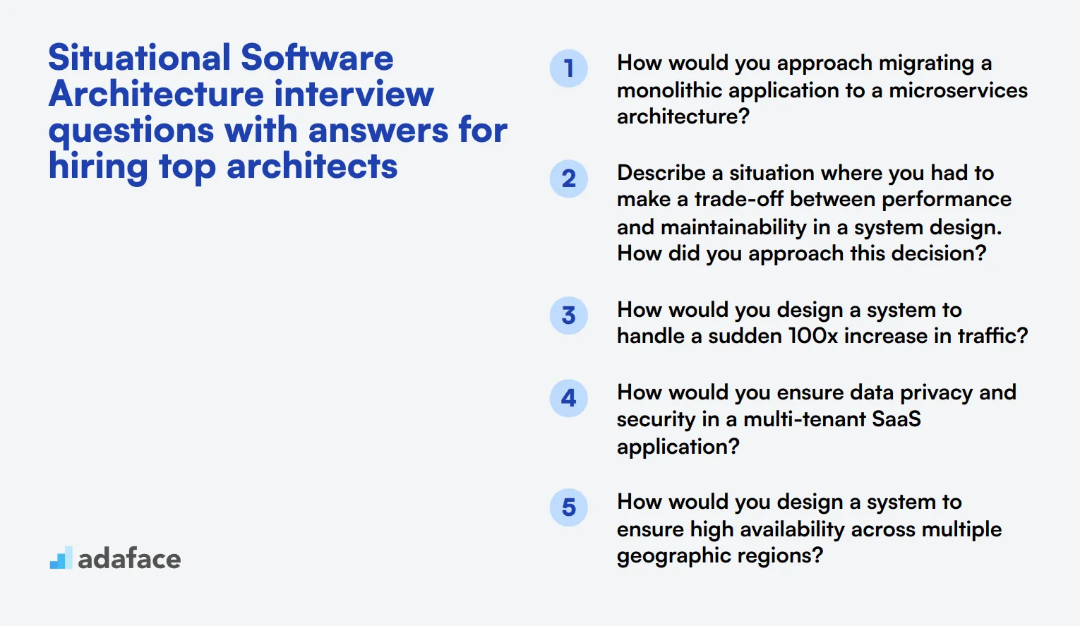 6 situational Software Architecture interview questions with answers for hiring top architects