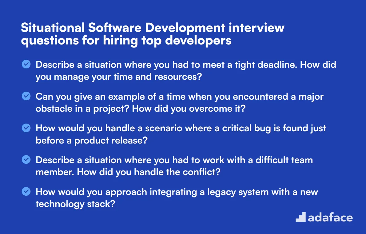 10 situational Software Development interview questions for hiring top developers