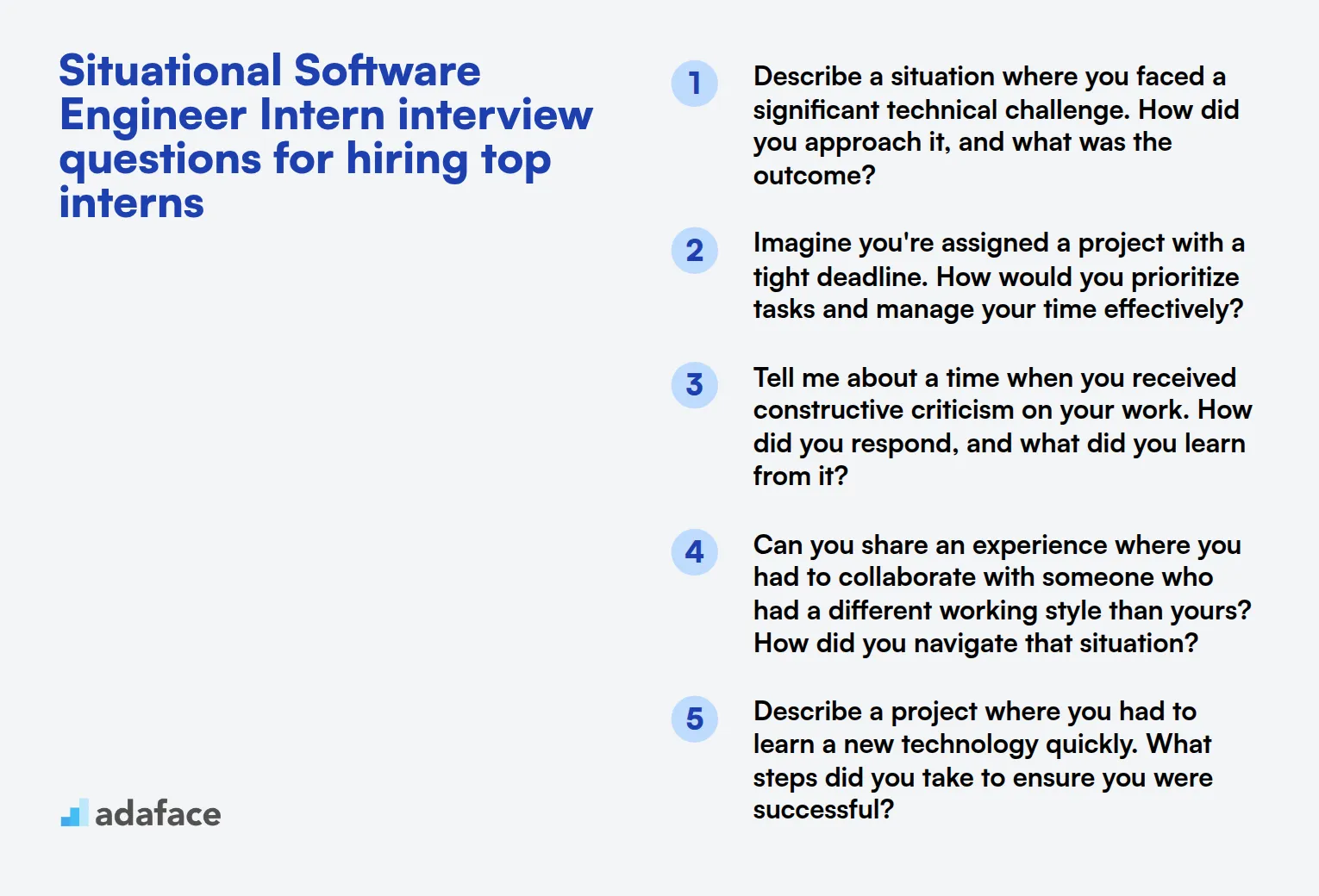 6 situational Software Engineer Intern interview questions for hiring top interns