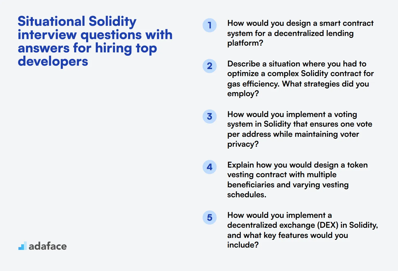 9 situational Solidity interview questions with answers for hiring top developers