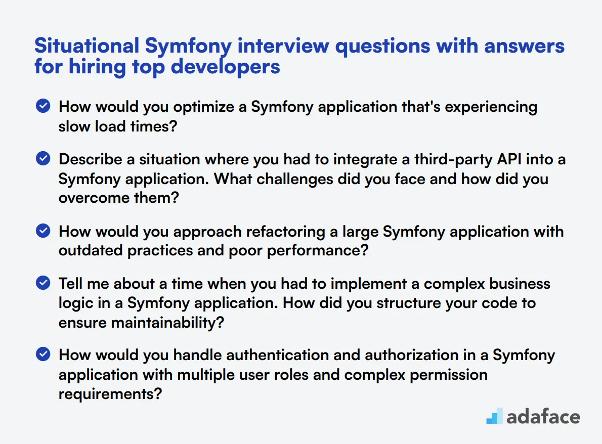 8 situational Symfony interview questions with answers for hiring top developers