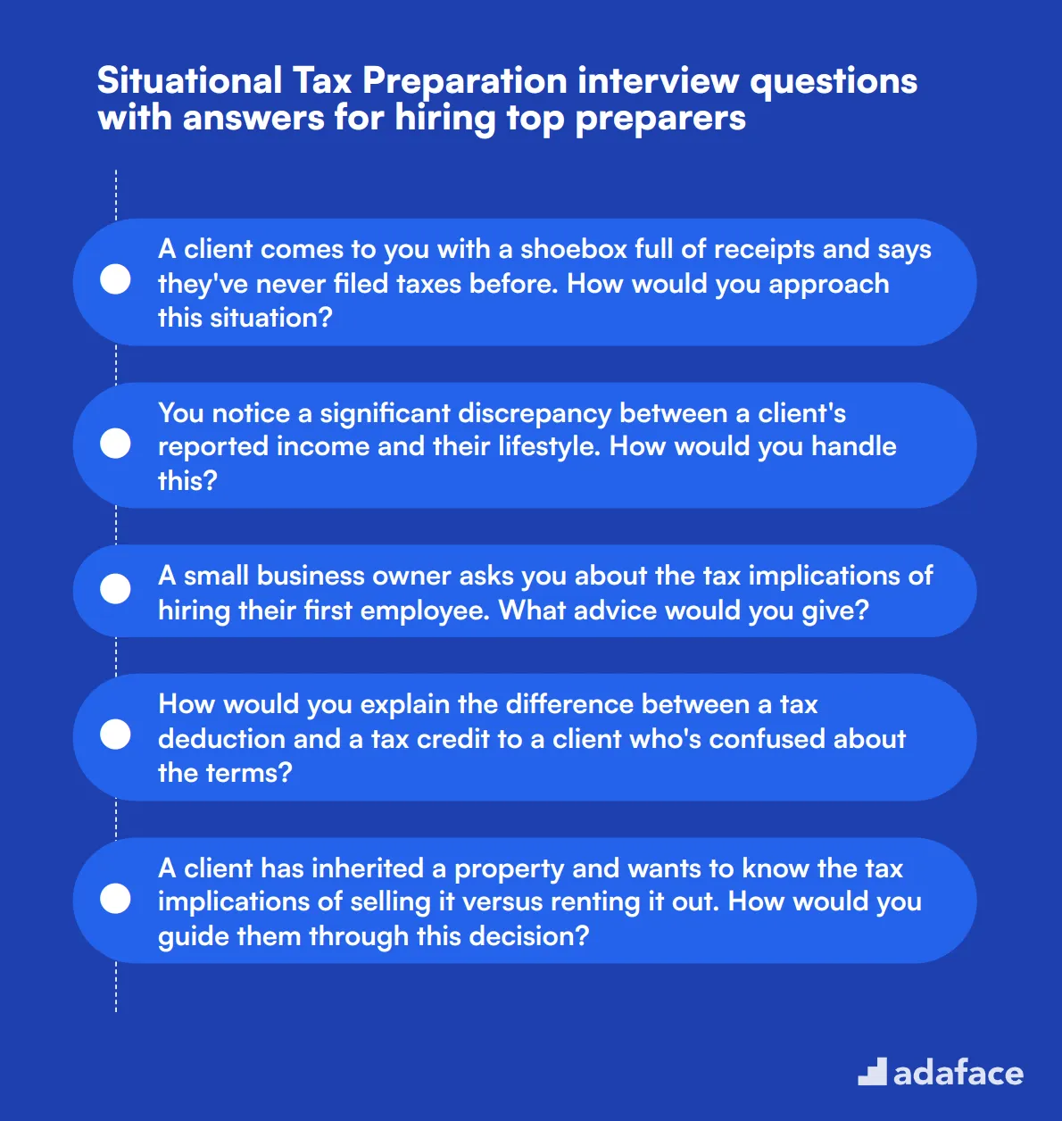 8 situational Tax Preparation interview questions with answers for hiring top preparers