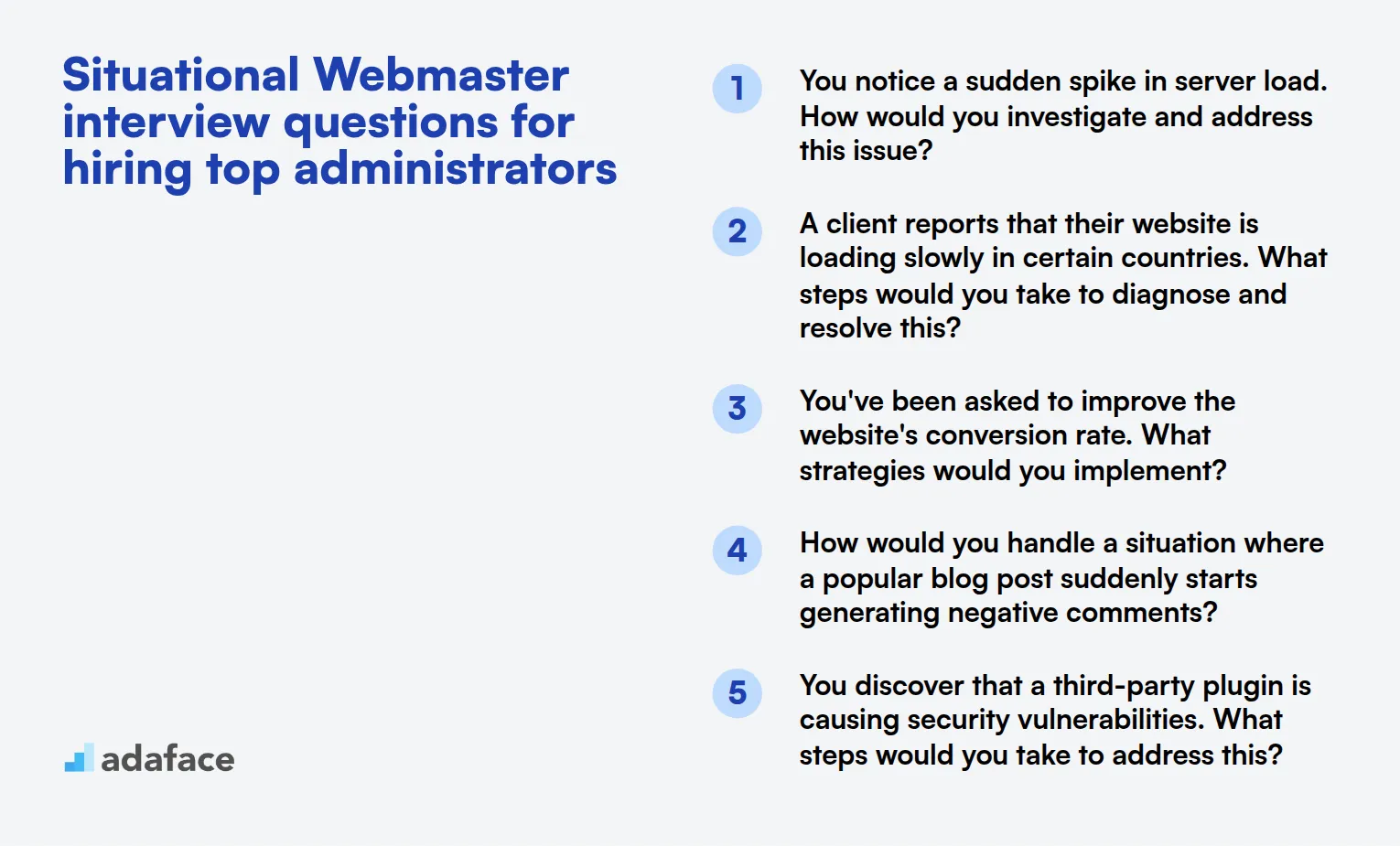 12 preguntas situacionales de entrevista para Webmaster para contratar a los mejores administradores