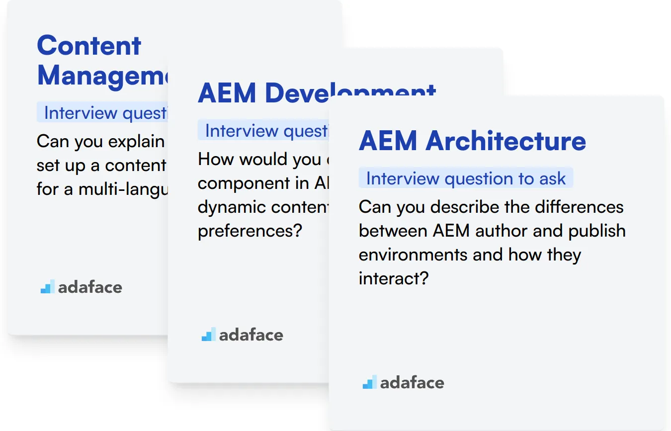 Which AEM skills should you evaluate during the interview phase?