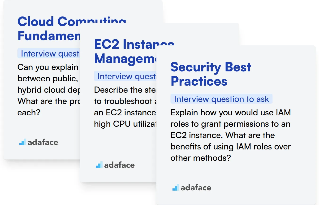 Which AWS EC2 skills should you evaluate during the interview phase?