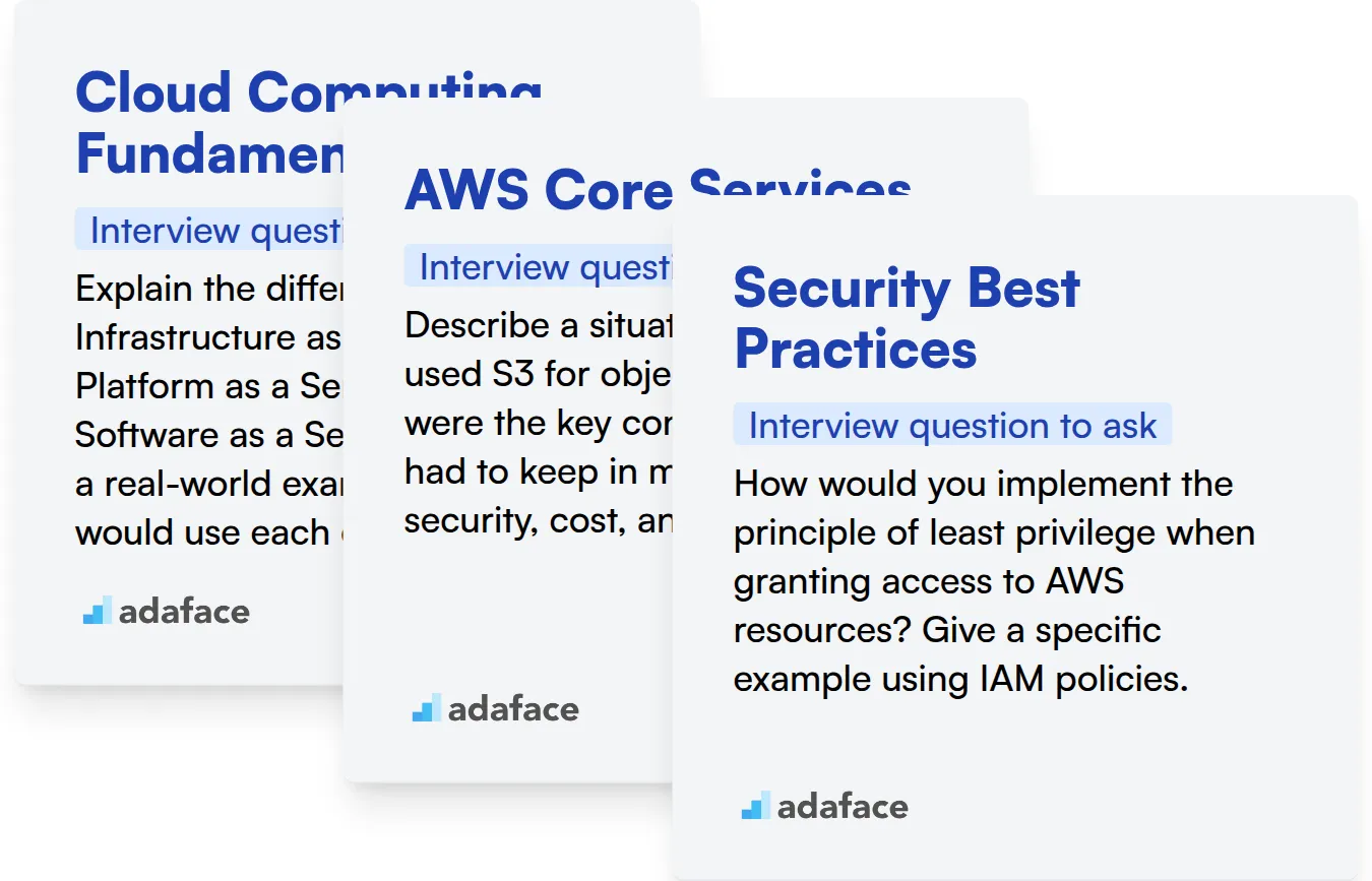 Which AWS skills should you evaluate during the interview phase?