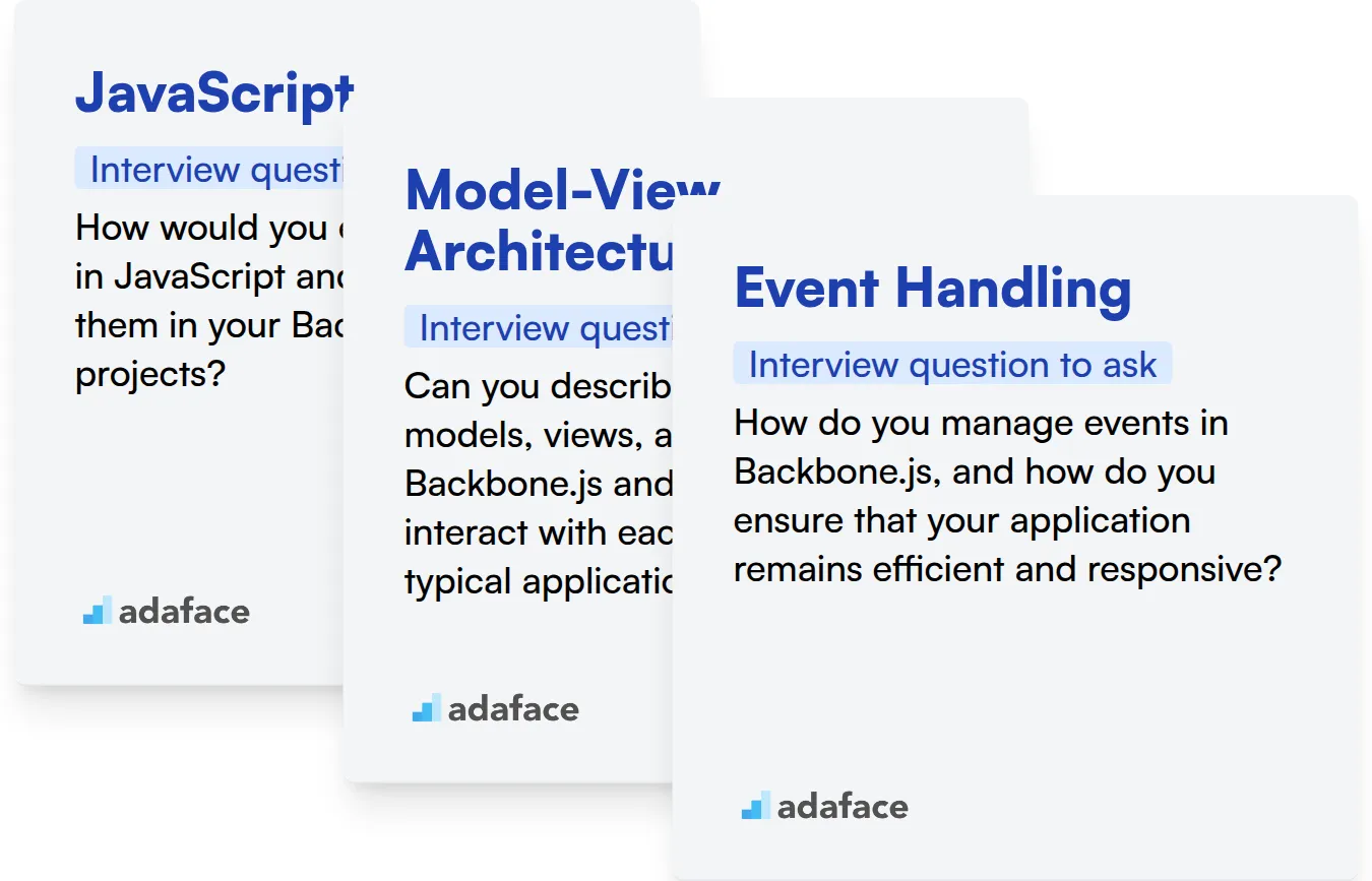 Which Backbonejs Developer skills should you evaluate during the interview phase?